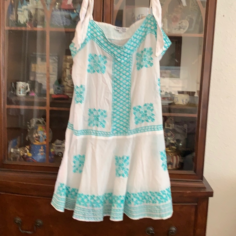 Juliet Dunn London 100.% cotton embroidered dress - Picture 1 of 7